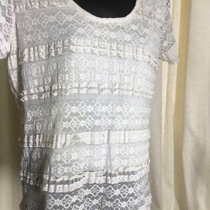 Forever Fashion Pre-Owned Women’s Mess Lace Top.